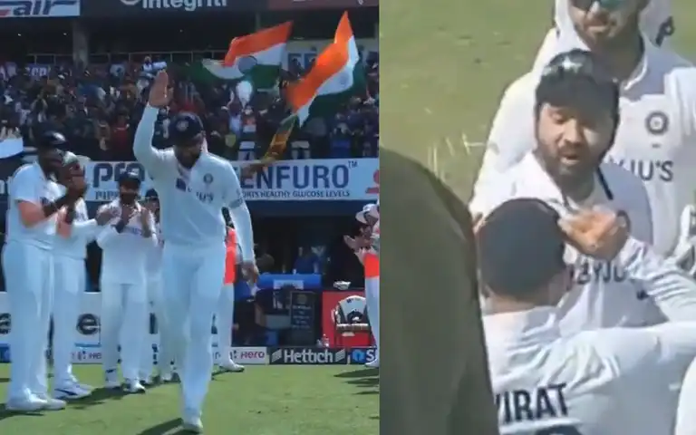 Virat Kohli taking guard of honour [Source: @jod_insane/X]