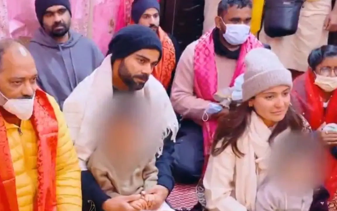 Anushka Sharma and Virat Kohli [Source: @Simran_n_n/x.com]