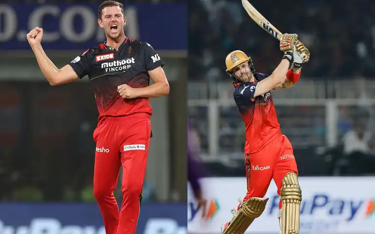 Hazlewood and Phil Salt [Soruce: @IPL,@RcbianOfficial/x.com]