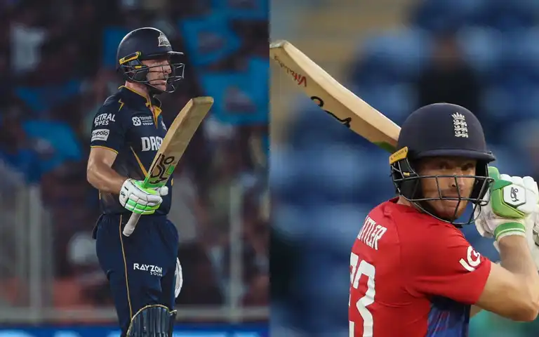 Jos Buttler for GT and England [Source: @ICC, @AhmedGT_/x.com]