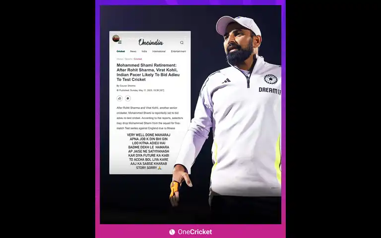 "Satyiyanash Kar Diya…," Shami Slams Media House For Fake Retirement News 