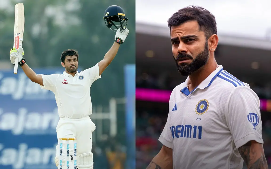 Karun Nair and Virat Kohli (Source: @BCCI/X.com)