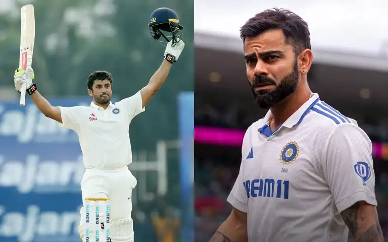 Karun Nair and Virat Kohli (Source: @BCCI/X.com)