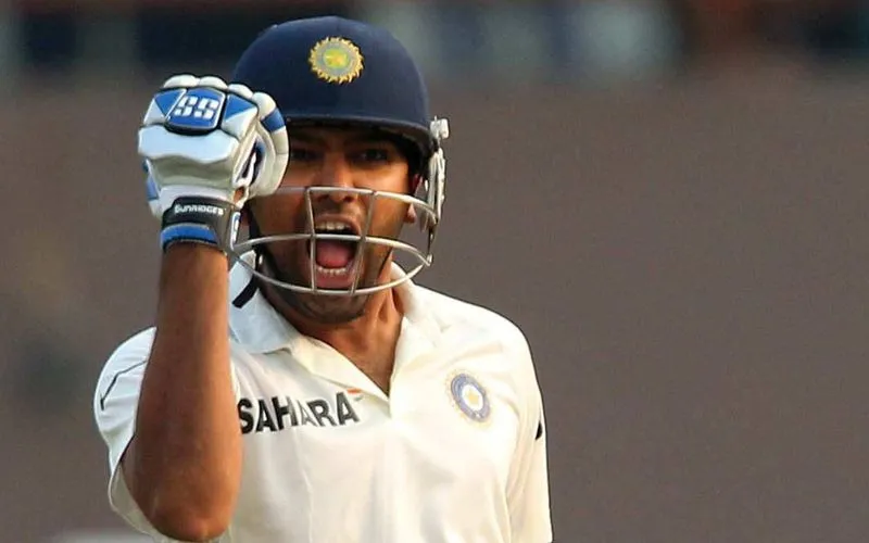 Rohit Sharma after debut Test century [Source: @incricketteam/x.com]