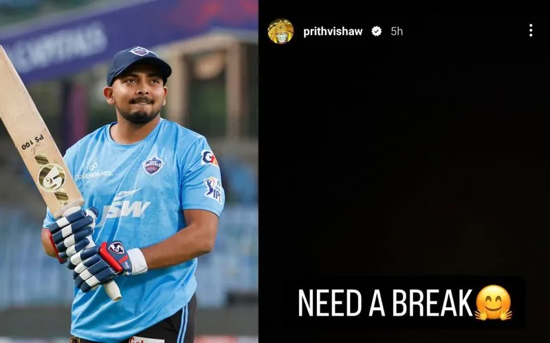 "Need A Break" Prithvi Shaw Breaks Silence With Cryptic Post Amid IPL Comeback Talks