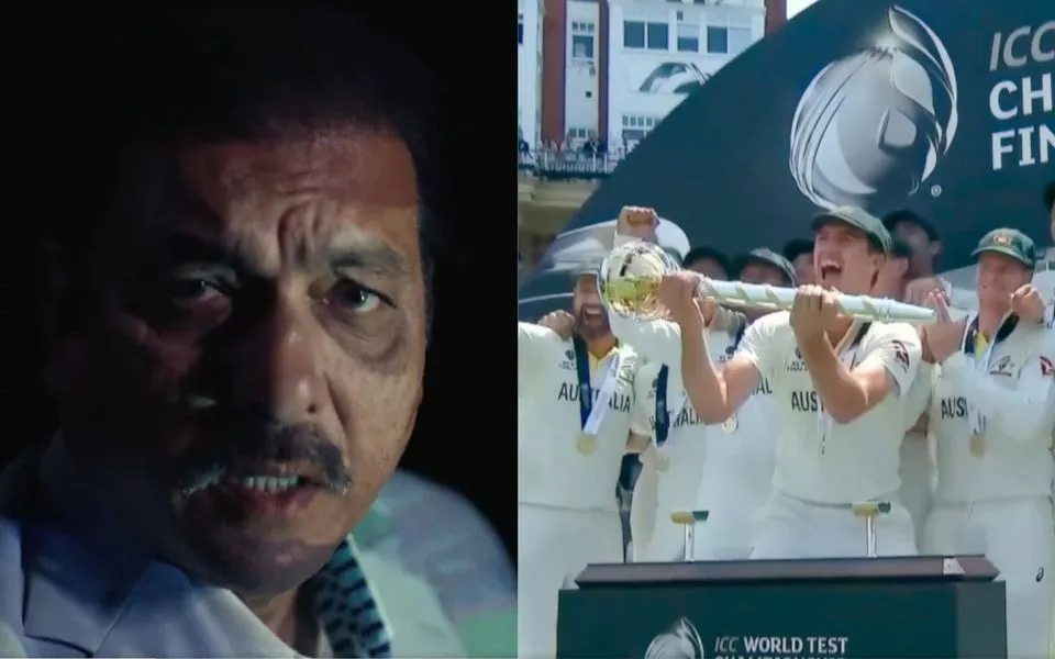 Ravi Shastri and Australian players [Source: @ICC/x]