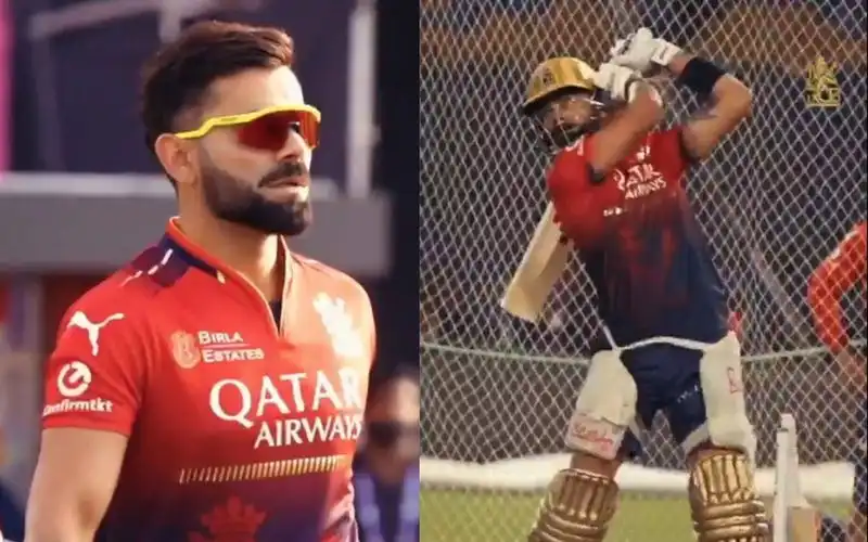 Virat Kohli at the nets for IPL 2025 [Source: @RCBTweets/x]