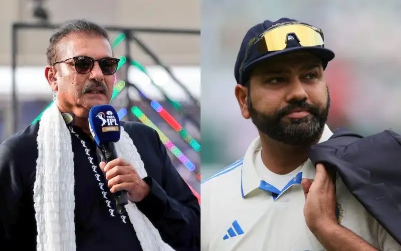 Ravi Shastri and Rohit Sharma [Source: @ImHydro45/X]