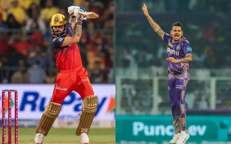 Virat Kohli vs Sunil Narine (Source: @IPL/X.com)