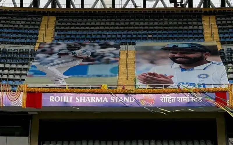 Rohit Sharma Stand - (Source : @Johns/X.com)