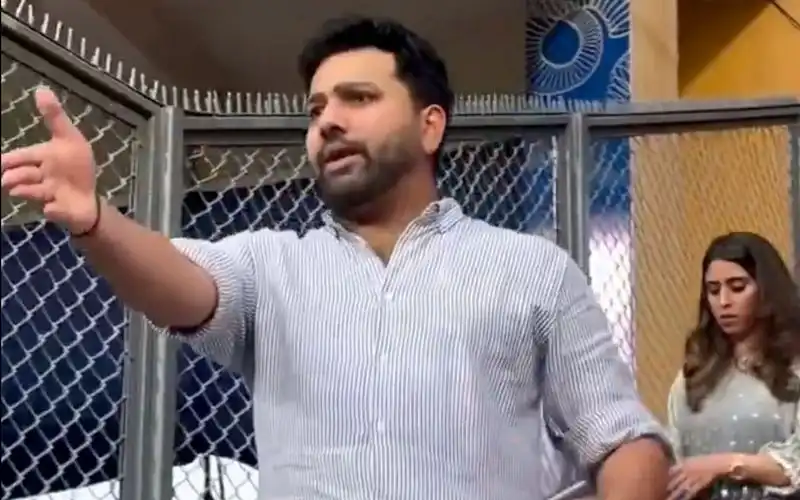 Rohit Sharma at Wankhede Stadium (Source:@rushiii_12/X.com)