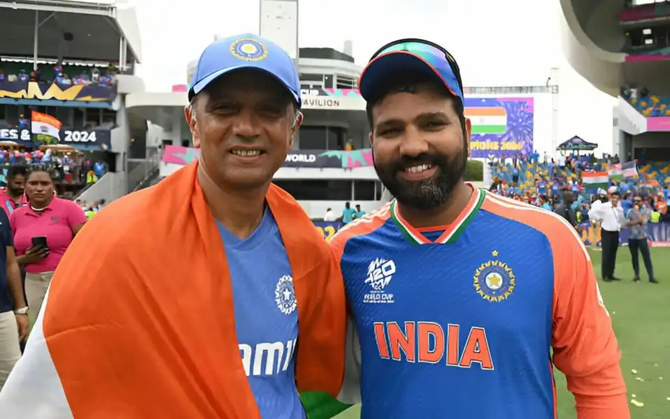 Rahul Dravid and Rohit Sharma [Source: @LoyalSachinFan/x.com]