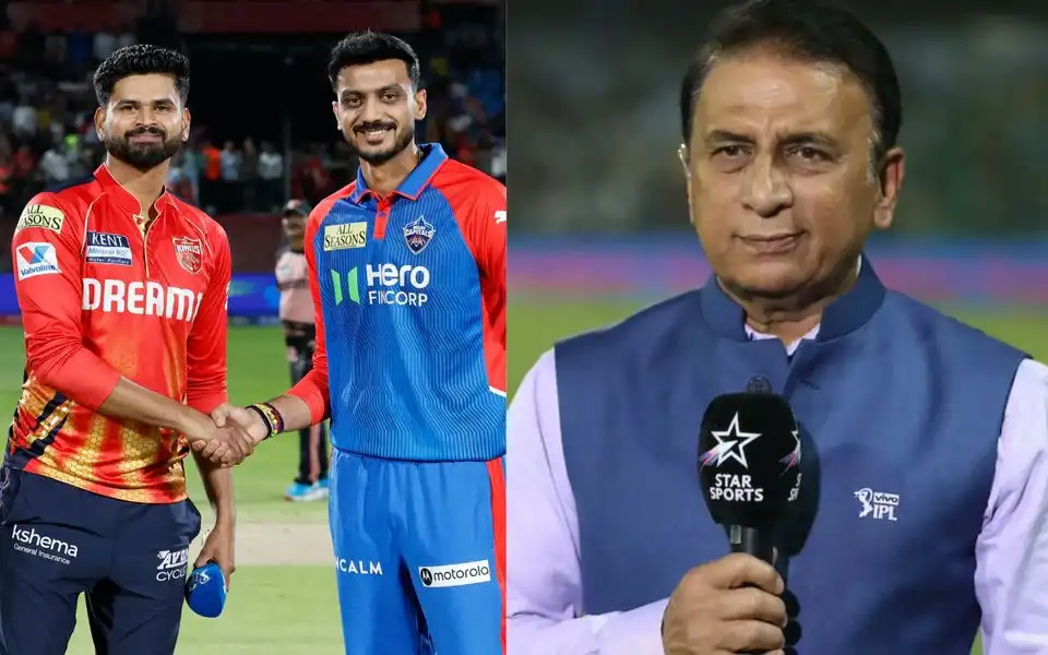 Shreyas Iyer, Axar Patel and Sunil Gavaskar [Source: @IPL, @EpicDhoni/x]