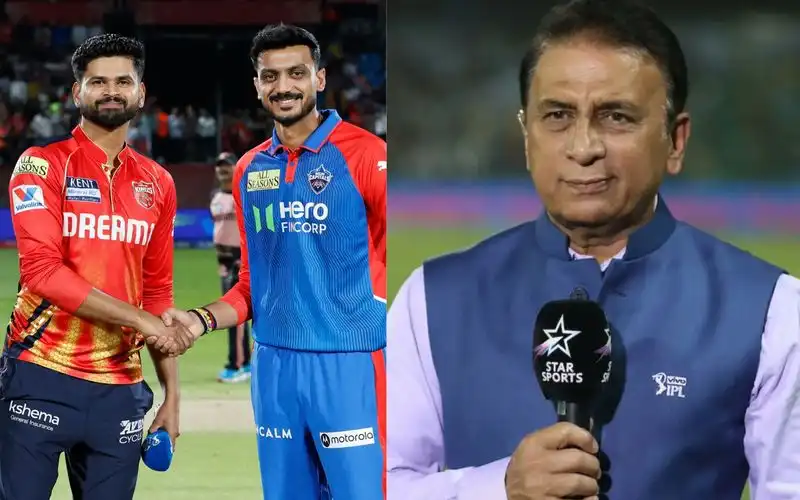 Shreyas Iyer, Axar Patel and Sunil Gavaskar [Source: @IPL, @EpicDhoni/x]