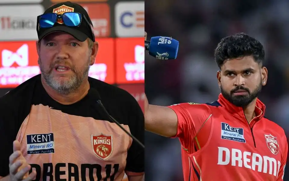James Hopes and Shreyas Iyer (Source: @IPL/X.com)