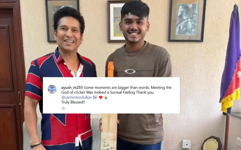Ayush Mhatre Meets Ayush Mhatre (Source: @ayush_m255/instagram.com)