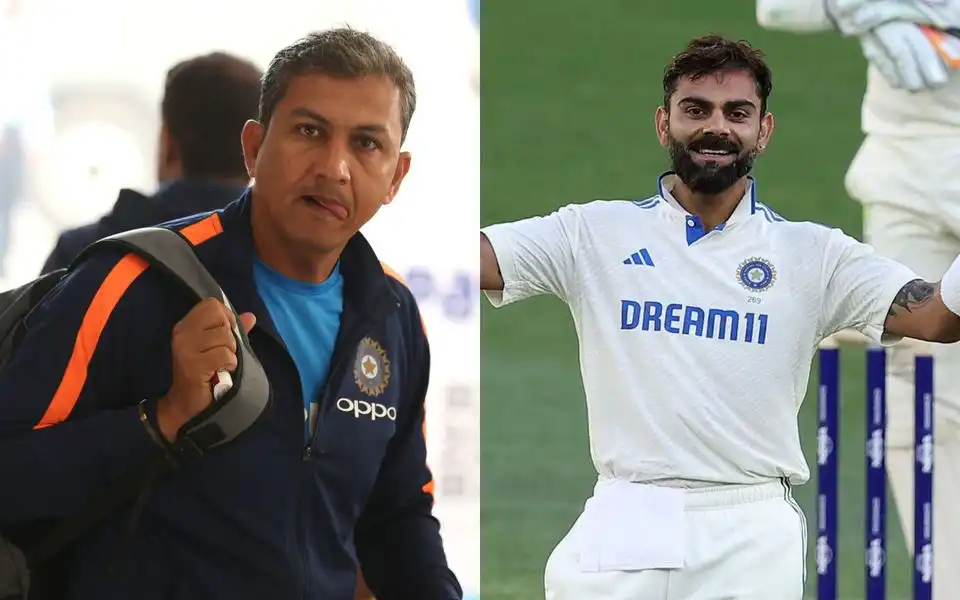 Sanjay Bangar and Virat Kohli [Source: @mufaddal_vohra/X]