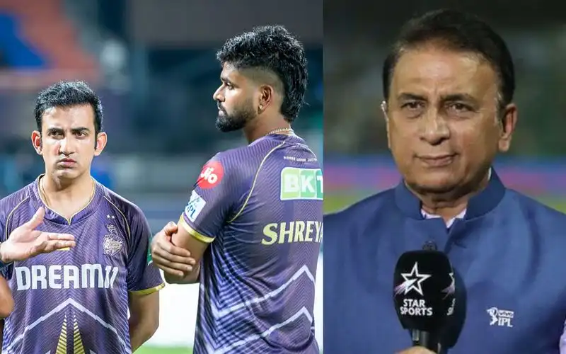 Gautam Gambhir, Shreyas Iyer and Sunil Gavaskar [Source: @GrokBhau/X]
