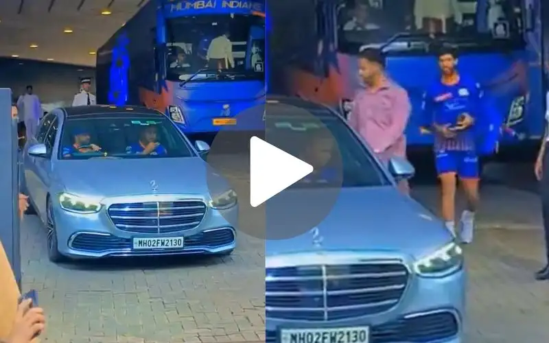 Rohit Sharma Turns Chauffeur! MI Teammate Tilak Varma Joins Ride In Mercedes Rohit Sharma Turns Chauffeur! MI Teammate Tilak Varma Joins Ride In Mercedes