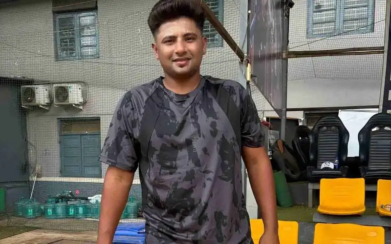 Sarfaraz Khan after losing 10 KG (Source: @irishabhparmar/X.com)