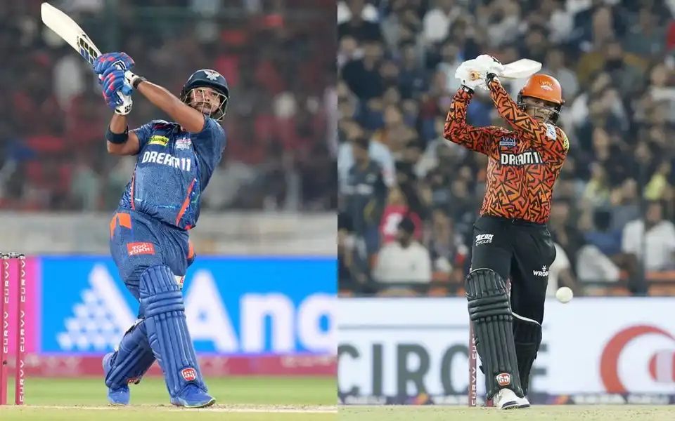 Nicholas Pooran and Abhishek Sharma. [Source - IPL/x.com]