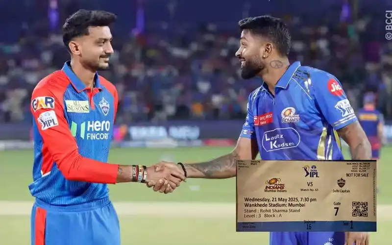 How To Buy Tickets For MI vs DC 63rd Match At Wankhede Stadium Mumbai?