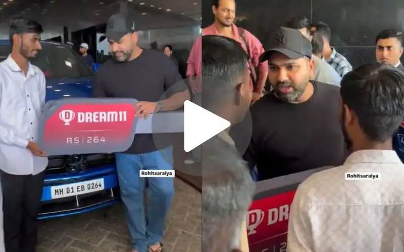Rohit Sharma Hands Over His Lamborghini To Dream11 Winner