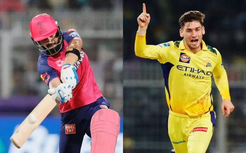 Riyan Parag and Noor Ahmad. [Source - IPL/x.com]
