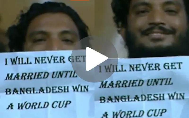 Bangladesh Fan Vows No Marriage Till World Cup Win; Placard Sparks Buzz In Sharjah