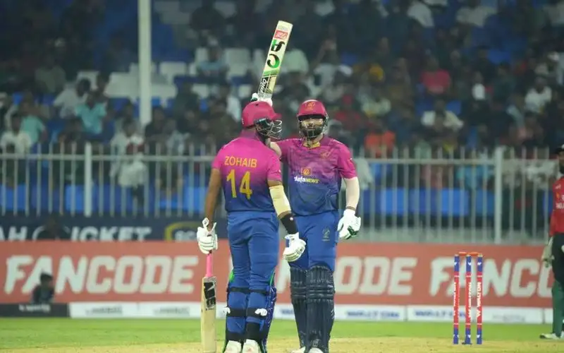 UAE beat Bangladesh in historic T20I [Source: @TheYorkerBall/X.com]