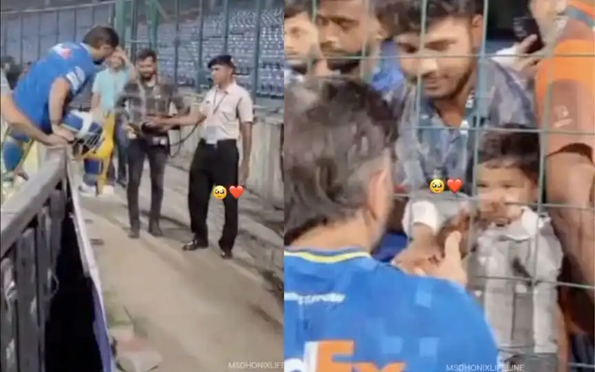 MS Dhoni cute video [Source: @Chiku_Tweetz/x.com]
