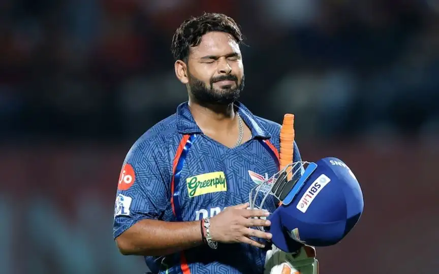 Rishabh Pant gets dismissed for 7 runs against SRH [Source: @Shreyash0417/X.com]