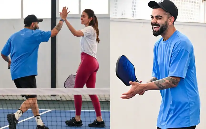 Virat Kohli And Anushka playing  Pickleball (Source:@ ImTanujSingh,x.com)
