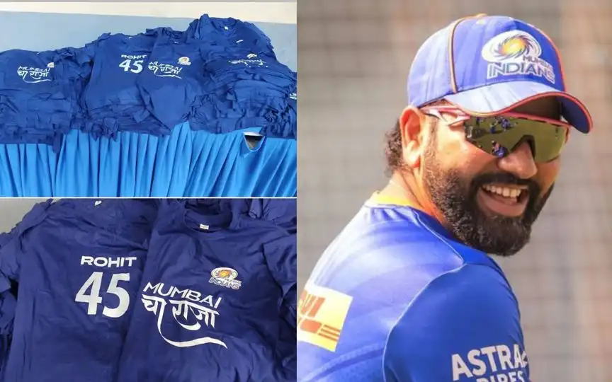 Rohit Sharma Mania Grips Wankhede As MI Distributes 'Mumbai Cha Raja' Jerseys