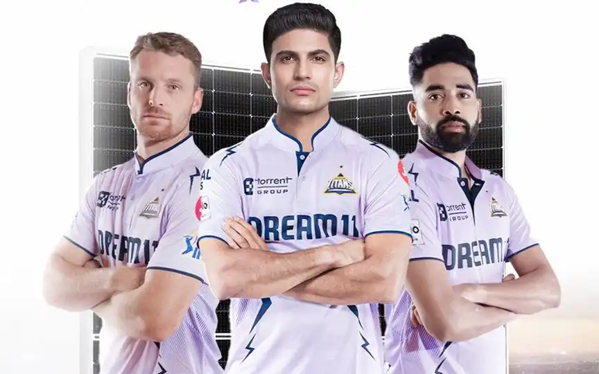 Gujarat Titans will wear Lavender jersey [Source: @rayzonsolar/x.com]
