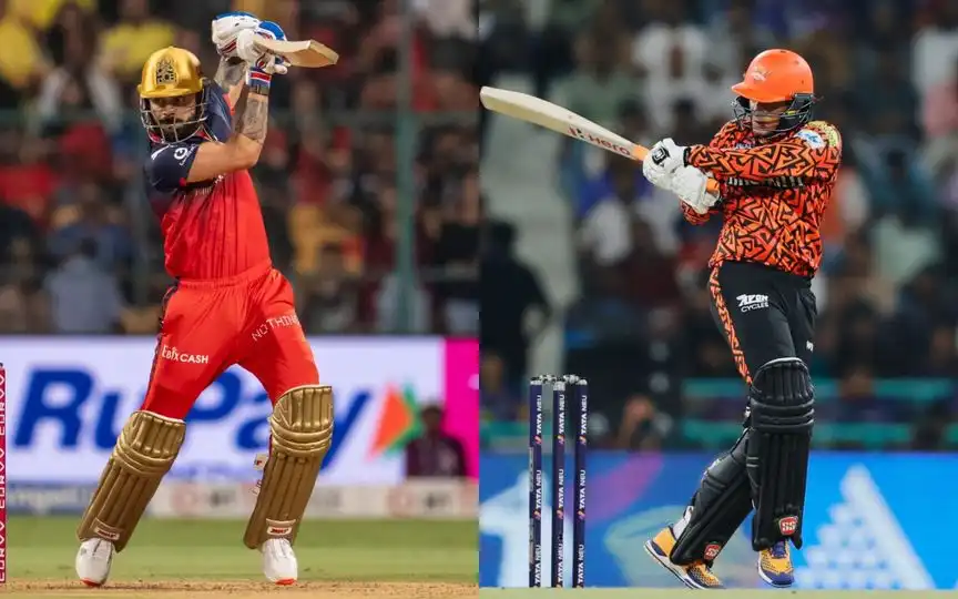 Virat Kohli and Abhishek Sharma. [Source- IPL/x.com]