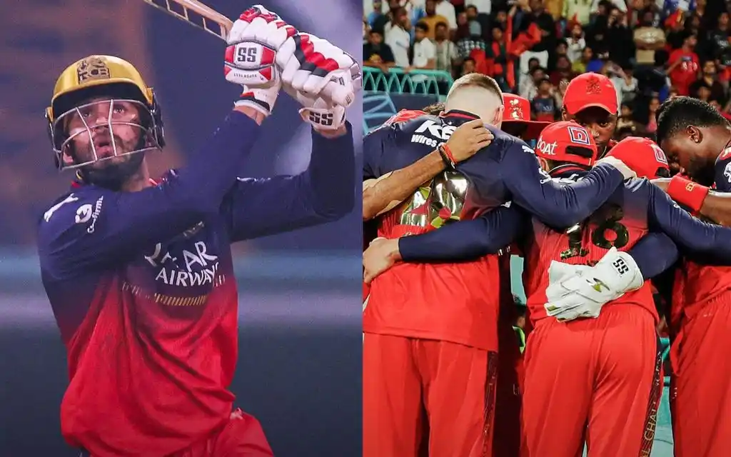 Jitesh Sharma and his RCB teammates [Source: @RCBTweets/x]