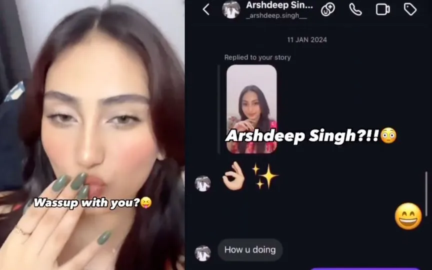Arshdeep singh's chat with a girl (Source: @cheersgayleee/X.com)