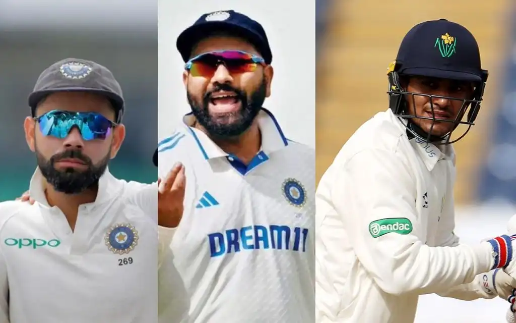 Virat Kohli, Rohit Sharma, Shubman Gill [Source: @GlamCricket/x.com]