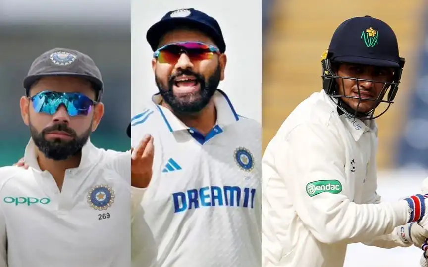 Virat Kohli, Rohit Sharma, Shubman Gill [Source: @GlamCricket/x.com]