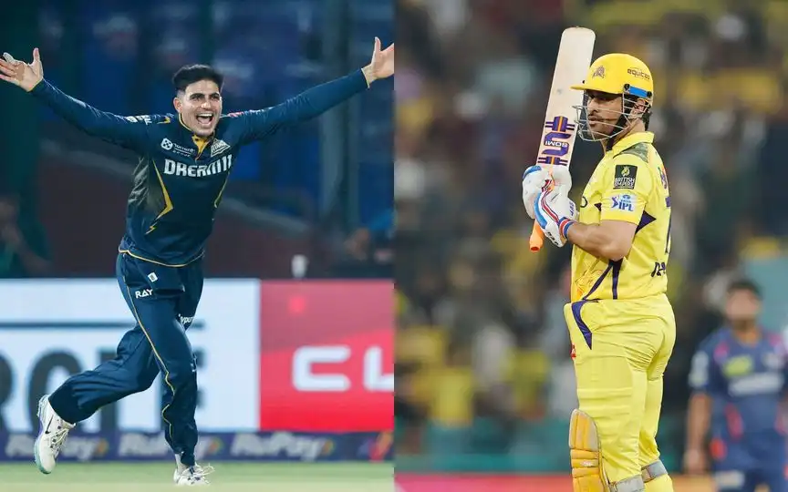 Shubman Gill and MS Dhoni (Source: @IPL/X.com)
