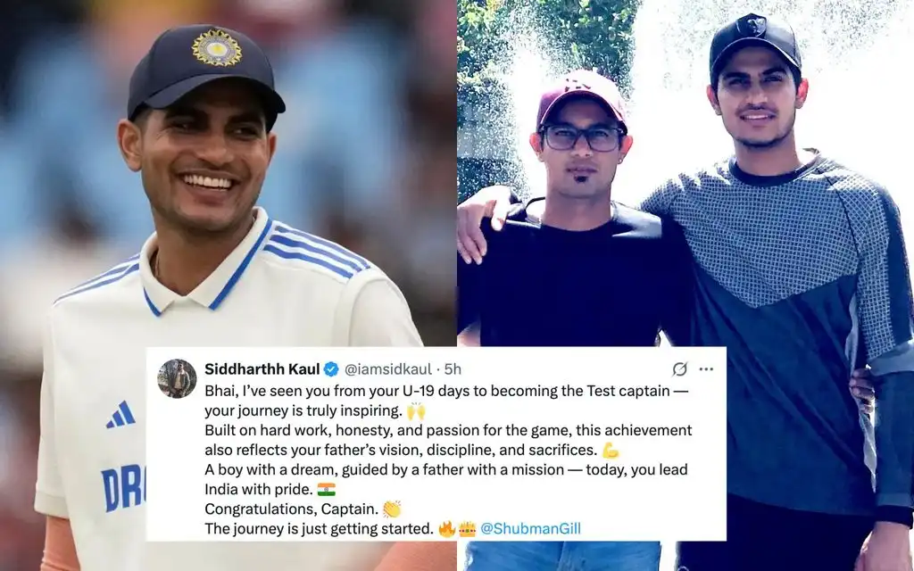 Siddarth Kaul on Shubman Gill's Test captaincy [Source: @iamsidkaul, @cricupdatesonX/X.com]
