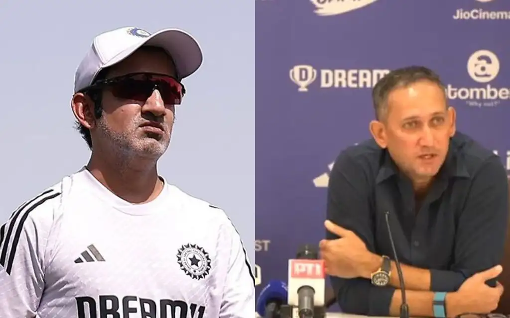 Gautam Gambhir and Ajit Agarkar [Source: @mufaddal_vohra, @rushiii_12/x.com]