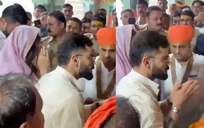विराट कोहली और पत्नी अनुष्का शर्मा (Source: @ANI, x.com)