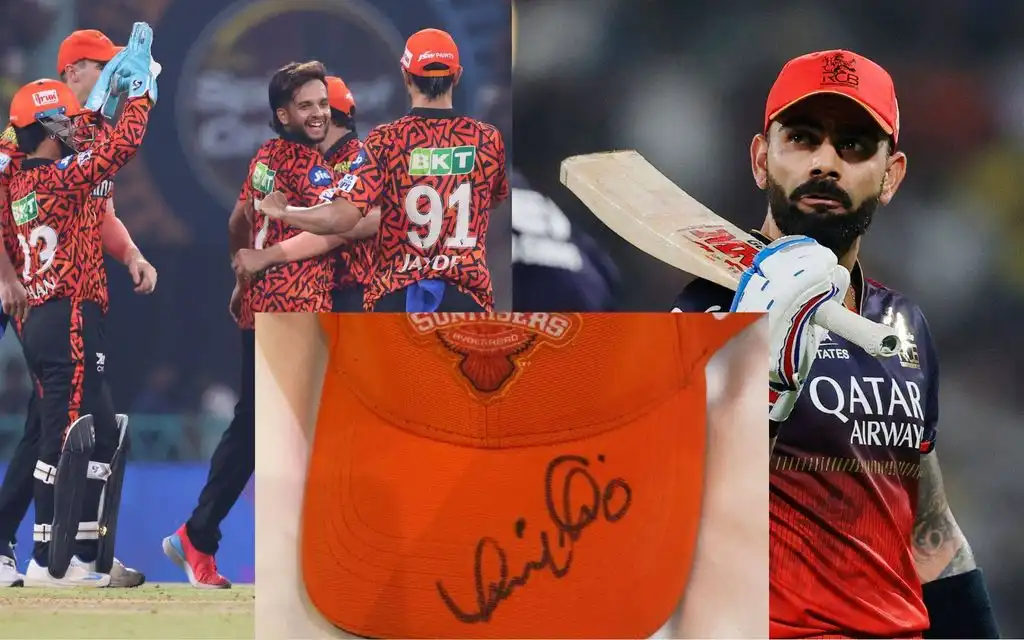 Respect! Virat Kohli Signs Cap For Promising SRH Spinner Harsh Dubey