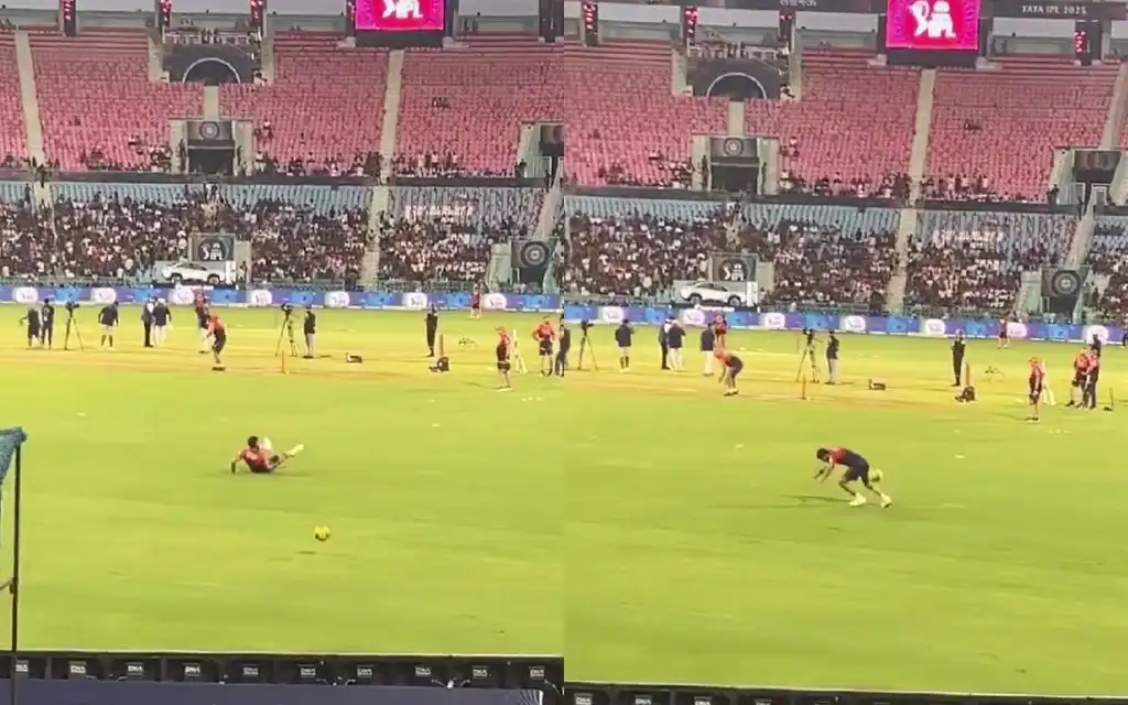 Virat kohli's Epic Fall (Source: @GemsofCricket/x.com)