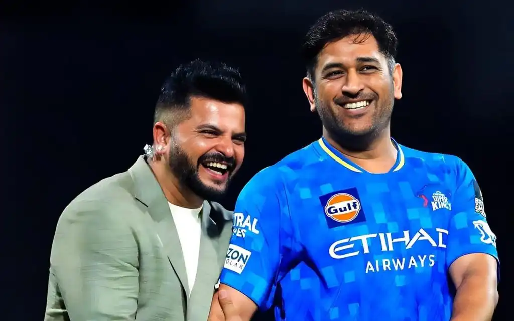 MS Dhoni and Suresh Raina (Source:@Diptiranjan_7,x.com)