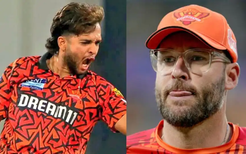 Harsh Dubey and Daniel Vettori [Source: @VgowthamS/X]