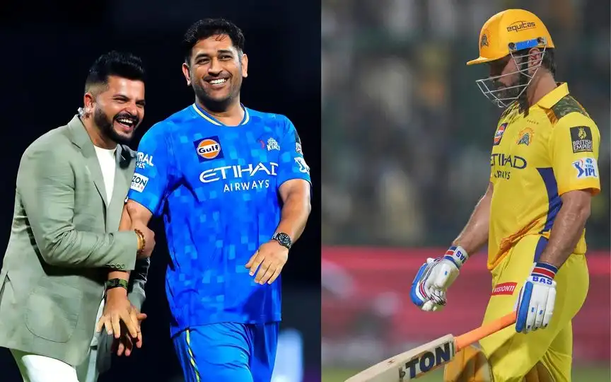 Suresh Raina Defends MS Dhoni [Source: AP Photos and @Diptiranjan_7/X.com]