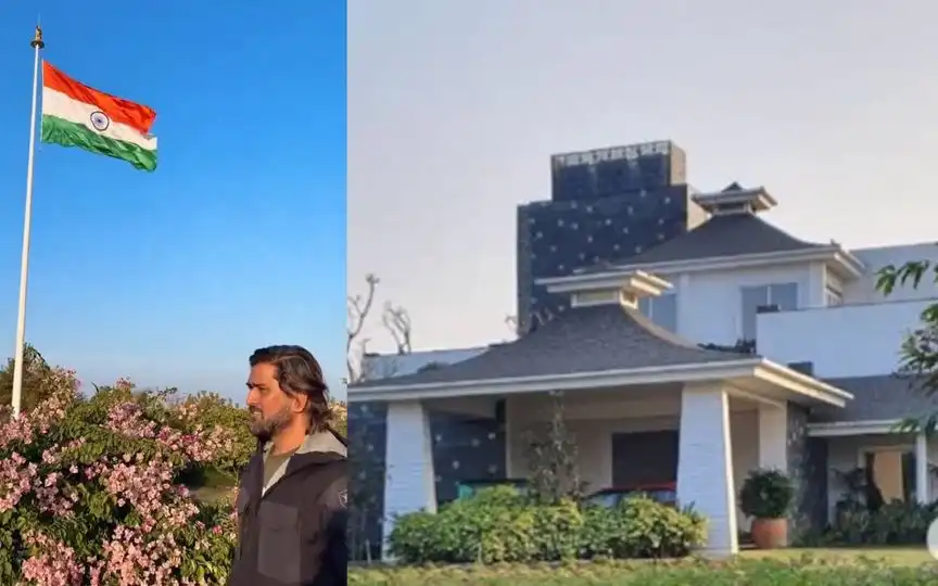 MS Dhoni hoisted the tricolor on Republic Day at his Ranchi farmhouse (X.COM)